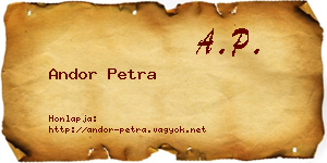 Andor Petra névjegykártya
